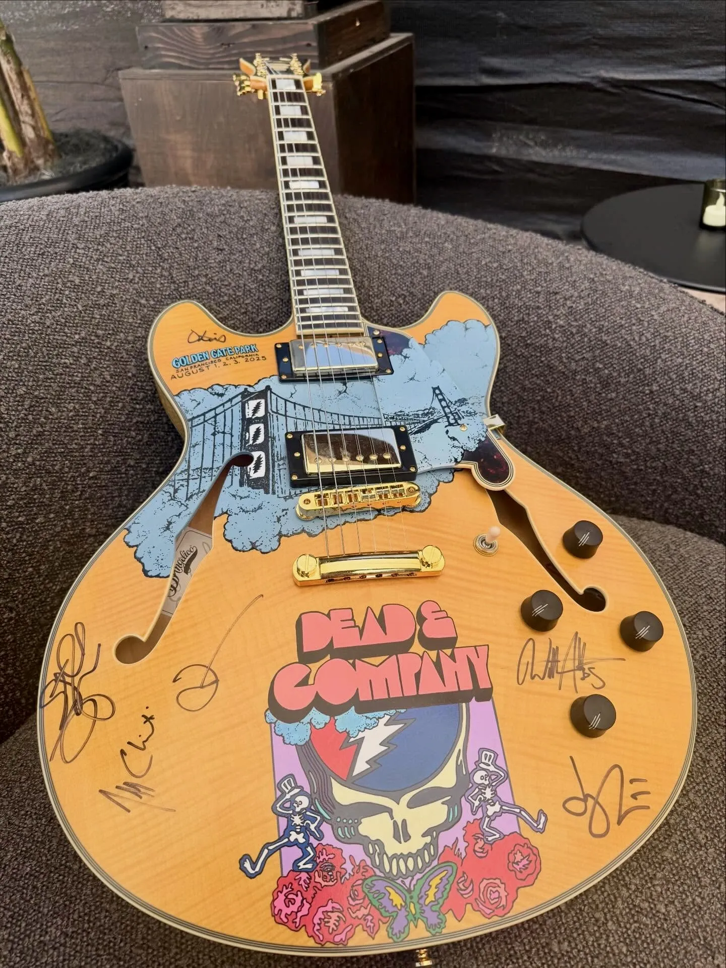 Grateful Dead GD60 signed hand-painted guitar