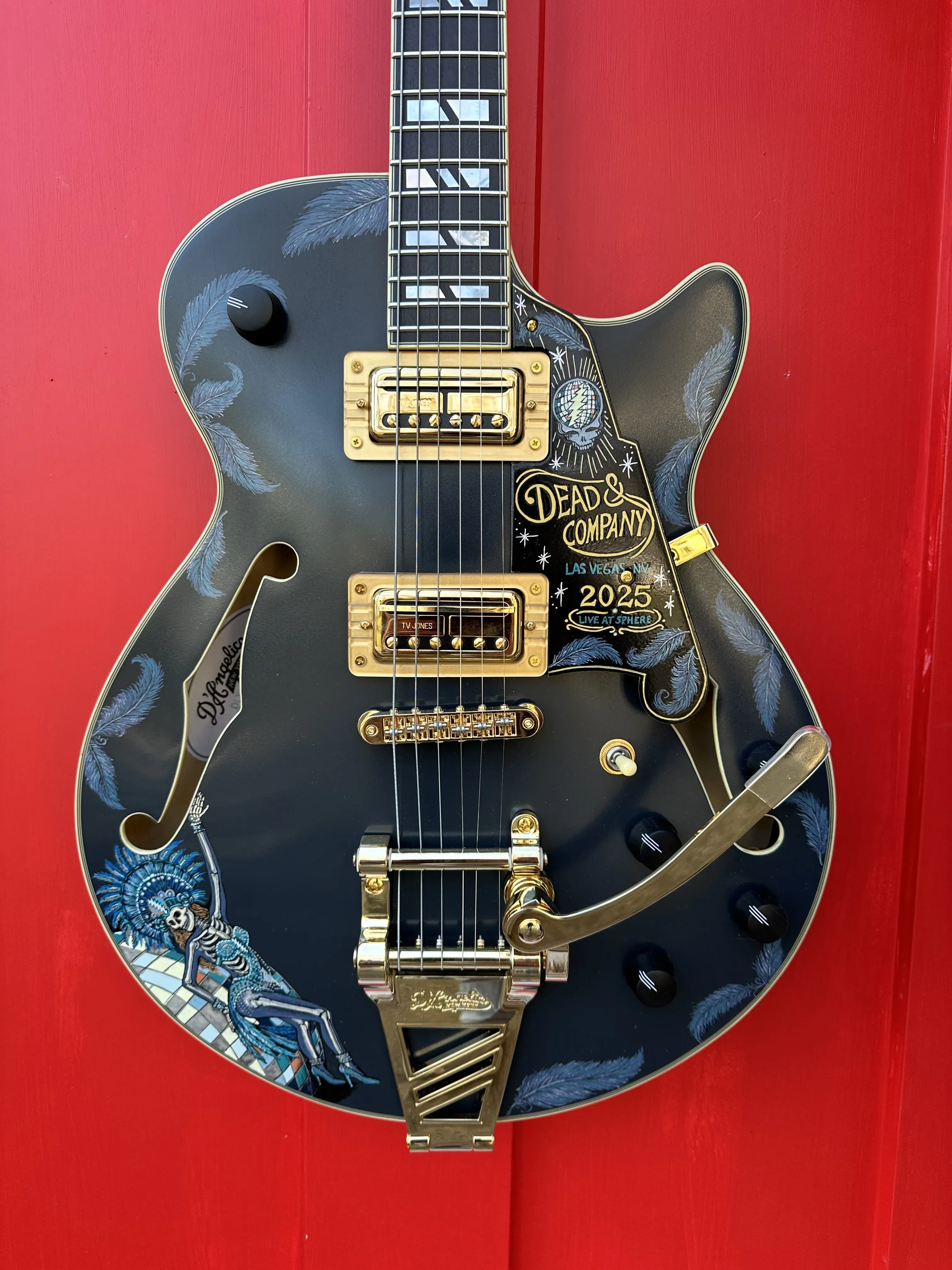 Dead and Company commemorative painted guitar