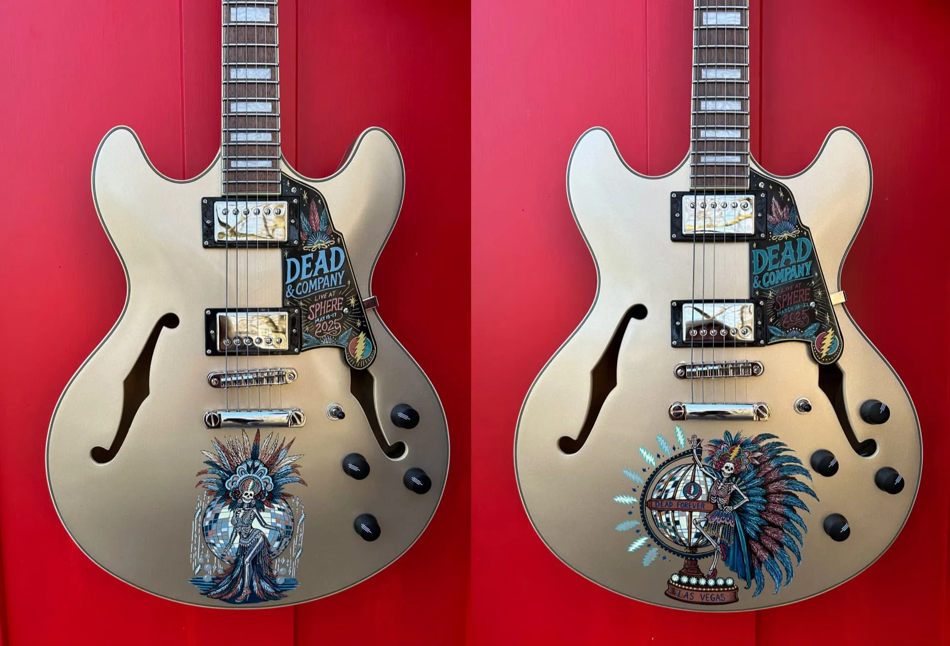 Dead and Company custom art painted guitar