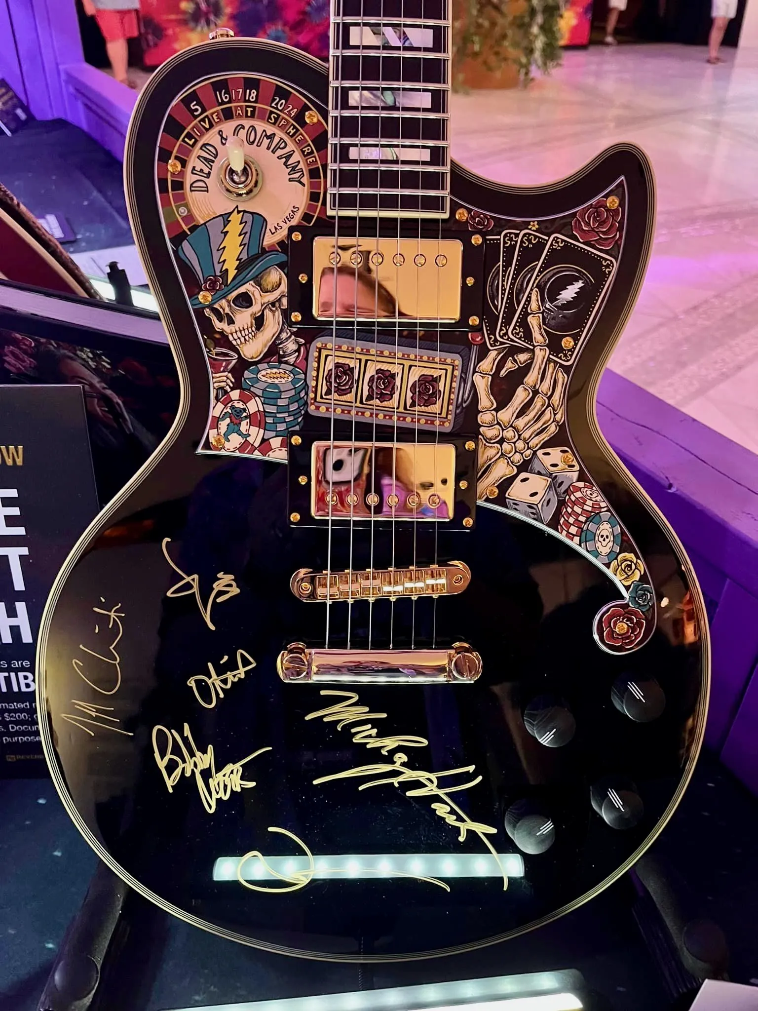 Dead and Company signed collector guitar artwork