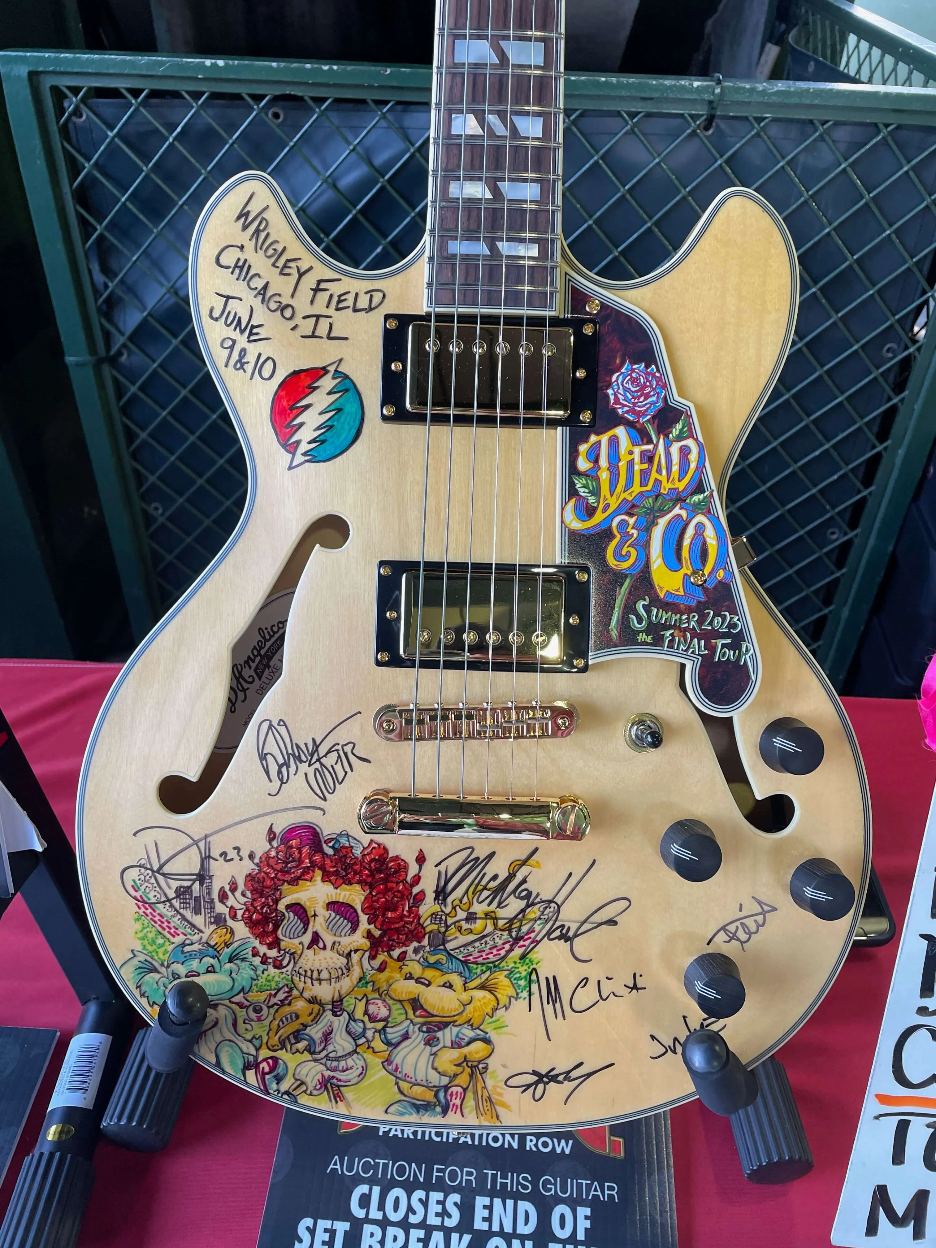 Dead and Company Chicago signed guitar