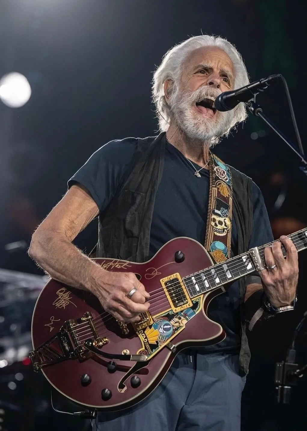 Bob Weir playing signed guitar